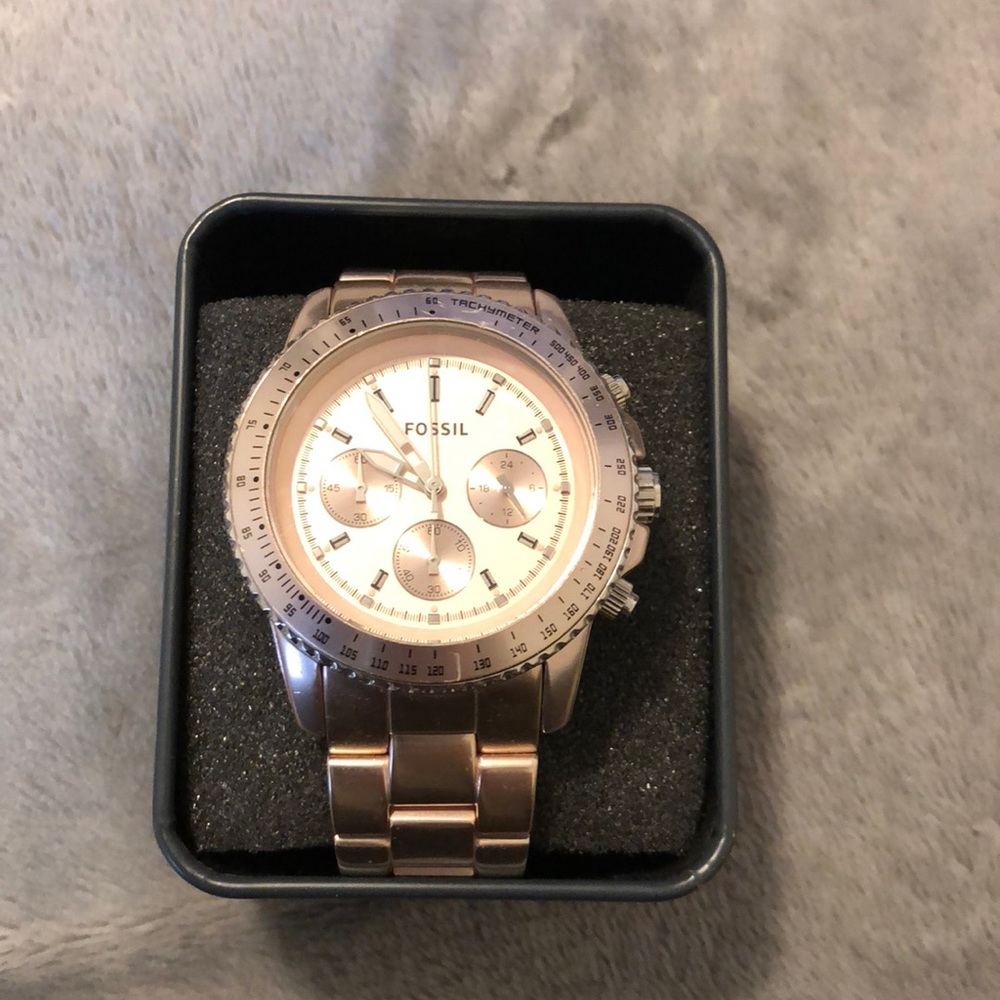 Rose Gold Fossil Watch